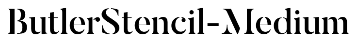 ButlerStencil-Medium font