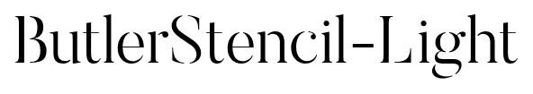 ButlerStencil-Light font