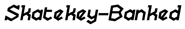 Skatekey-Banked font