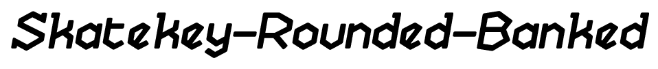 Skatekey-Rounded-Banked font