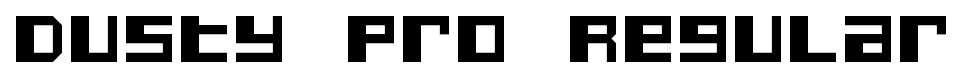 Dusty Pro Regular font