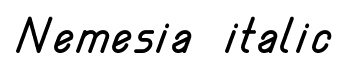 Nemesia italic font