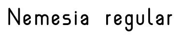 Nemesia regular font