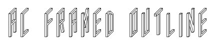 AC Framed Outline font