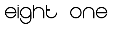 Eight One font