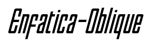 Enfatica-Oblique font