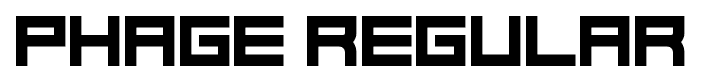 Phage Regular font