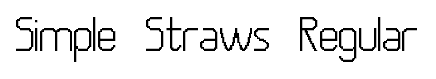 Simple Straws Regular font