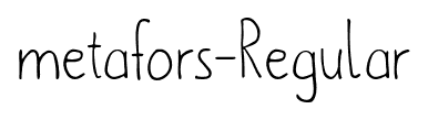 metafors-Regular font