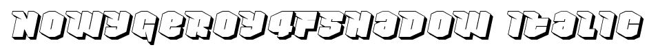NowyGeroy4FShadow-Italic font