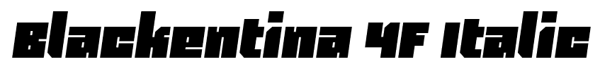 Blackentina 4F Italic font