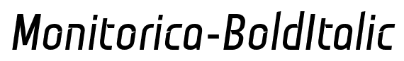 Monitorica-BoldItalic font