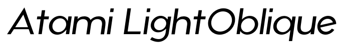 Atami LightOblique font
