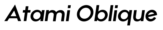 Atami Oblique font
