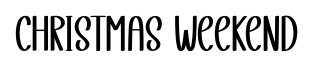 Christmas Weekend font