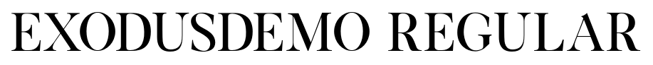 ExodusDemo Regular font