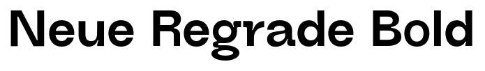 Neue Regrade Bold font
