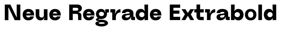 Neue Regrade Extrabold font