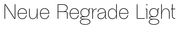 Neue Regrade Light font