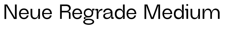 Neue Regrade Medium font