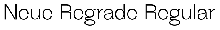 Neue Regrade Regular font