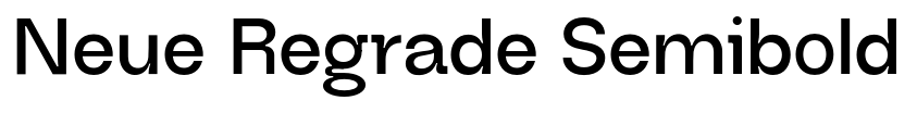 Neue Regrade Semibold font