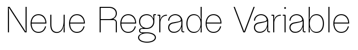 Neue Regrade Variable font