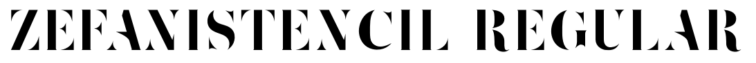 ZefaniStencil Regular font