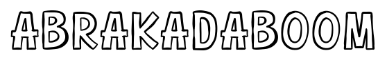 Abrakadaboom font