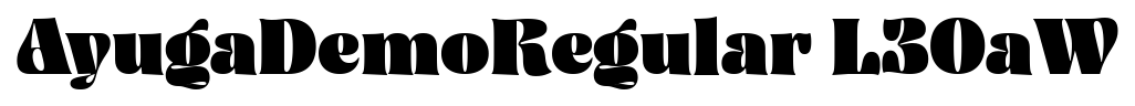 AyugaDemoRegular L30aW font