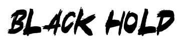 Black Hold font