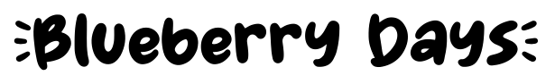 Blueberry Days font