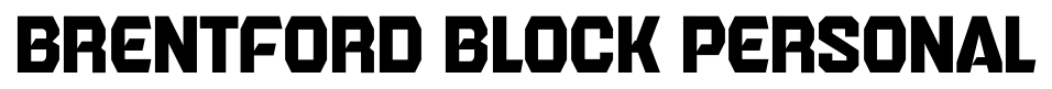 Brentford Block Personal font