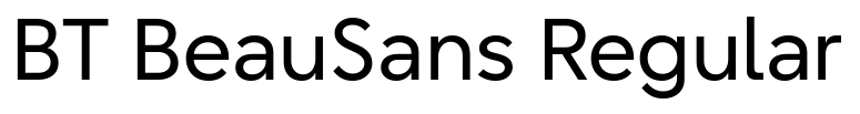 BT BeauSans Regular font
