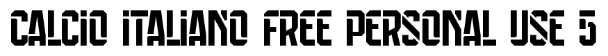 Calcio Italiano Free Personal Use 5 font