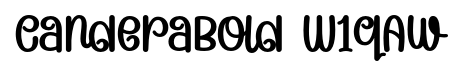 CanderaBold W1qAw font