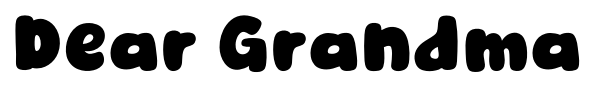 Dear Grandma font