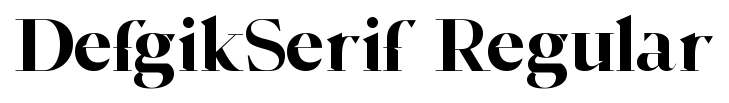 DefgikSerif Regular font