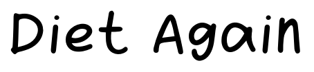 Diet Again font