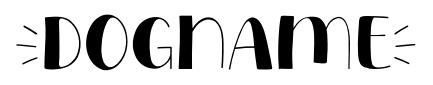 Dogname font