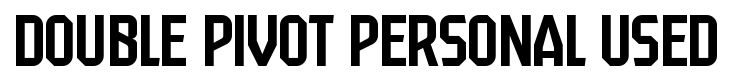 Double Pivot Personal Used font