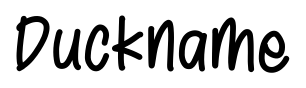 Duckname font