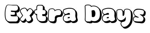 Extra Days font