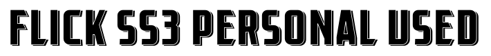 Flick SS3 Personal Used font