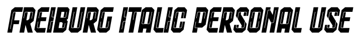 Freiburg Italic PERSONAL USE font