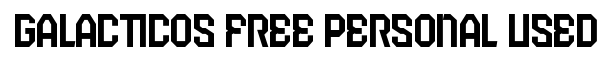 Galacticos Free Personal Used font