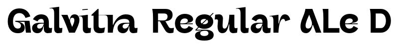GalvitraRegular ALe7D font