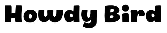 Howdy Bird font