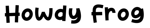 Howdy Frog font