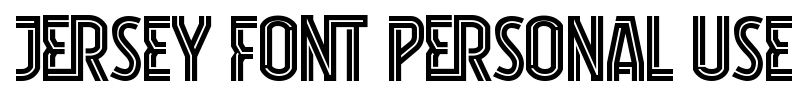 Jersey Font Personal Use font